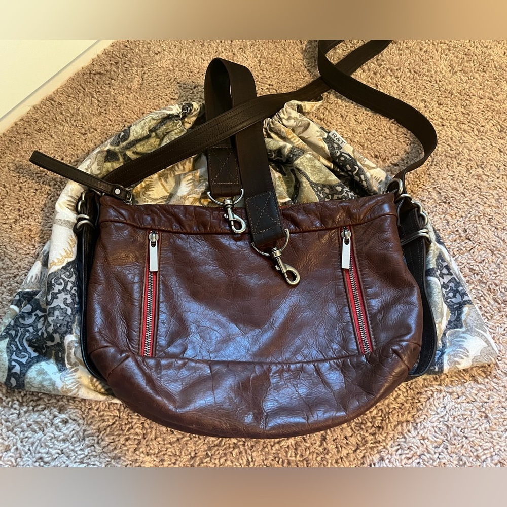 Rough & Tumble Medium Subway bag in rustic pecan custom
